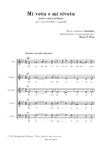 MI VOTU E MI RIVOTU per coro misto a cappella (SATB) [Digitale]